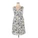 SONOMA life + style Casual Dress - A-Line Scoop Neck Sleeveless: Gray Dresses - Women's Size 14