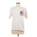 Guy Harvey Short Sleeve T-Shirt: Ivory Graphic Tops - Women's Size Medium