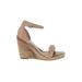 Dream Pairs Wedges: Tan Solid Shoes - Women's Size 7 - Open Toe