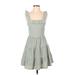 Speechless Casual Dress - Mini: Green Hearts Dresses - Women's Size Small