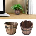 Pot de fleurs succulentes petit pot rond en bois jardinière succulente support créatif bricolage