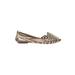 J.Crew Factory Store Flats: Gold Shoes - Women's Size 7 1/2 - Almond Toe