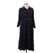 Torrid Casual Dress - Midi Collared 3/4 sleeves: Purple Plaid Dresses - Women's Size 2 Plus