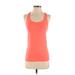 Calvin Klein Performance Active Tank Top: Orange Solid Activewear - Women's Size Small