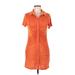 Wild Fable Casual Dress - Mini Collared Short sleeves: Orange Print Dresses - Women's Size Medium