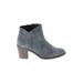 Lands' End Ankle Boots: Gray Print Shoes - Women's Size 7 - Almond Toe