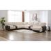 Brown Reclining Sectional - Hokku Designs Quatasia 8 - Piece Upholstered Corner Sectional Leather Match | 40.6 H x 118.8 W x 151.1 D in | Wayfair