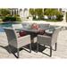 Lark Manor™ Amjad Square 4 - Person 39.5" Long Outdoor Dining Set w/ Cushions Metal in Gray | Wayfair C94E8A485D6E46D29D0BF30ABAD9EFB4