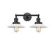Breakwater Bay Iyana 1 - Light Dimmable Armed Sconce Glass/Metal in Gray/Black | 11 H x 6 W x 7.25 D in | Wayfair 0AE7F7B041424EFCA51D831C771F1A86