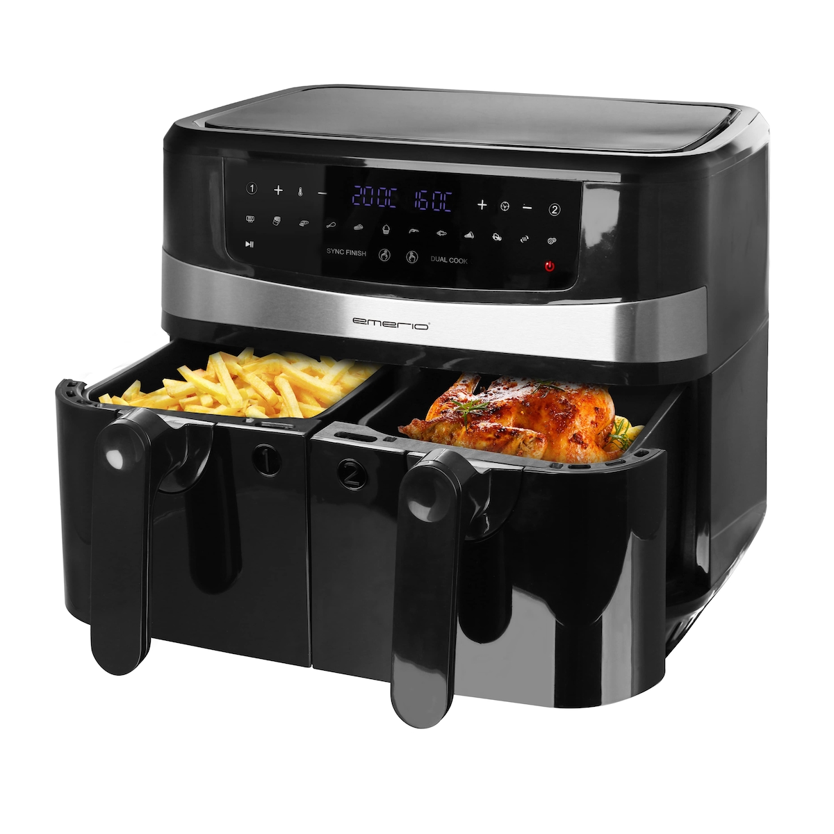 EMERIO AF-126672.4 Heißluft-Fritteuse 9 l 2400 W Schwarz Image
