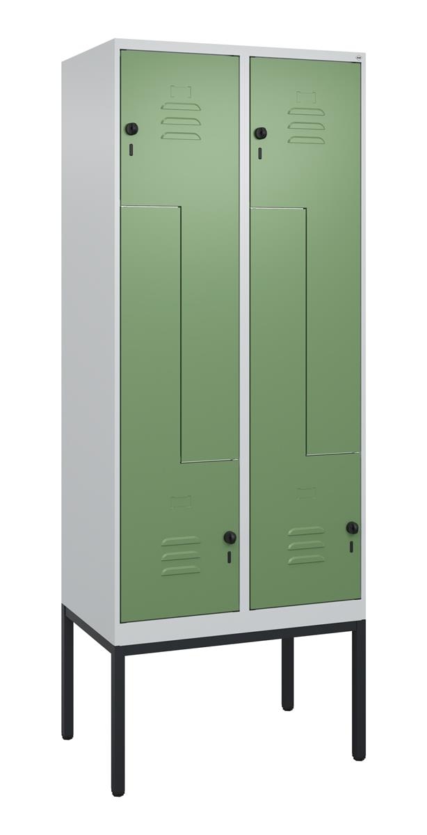 C+P Z-Spind Classic PLUS, Gestell, 4 Abteile, 2120x800x500mm, 7035/6011 Image