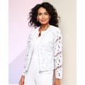 Draper's & Damon's Women's Lotus Lace Jacket - White - PS - Petite