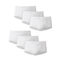 Blair Men's Hanes® Ultimate Tagless Cotton Briefs Pkg of 6 - White - 3XL