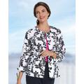 Appleseeds Women's Look of Linen Floral Jacket - Multi - L - Misses