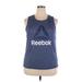 Reebok Active Tank Top: Blue Activewear - Women's Size 2X-Large