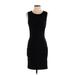 Calvin Klein Casual Dress - Sheath Crew Neck Sleeveless: Black Print Dresses - Women's Size 2