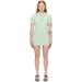 Green Half-zip Minidress