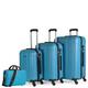 ITACA - Reisekoffer von The Firm Set Koffer 4 Rollen - Set Reisekoffer ABS - Set Stabile und leichte Reisekoffer Zahlenschloss 771100B, türkis, 55 cm + 63 cm + 73 cm + 35 cm, Koffer-Set