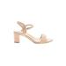 Naturalizer Heels: Tan Print Shoes - Women's Size 9 1/2 - Open Toe