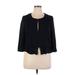 H&M Jacket: Short Black Print Jackets & Outerwear - Women's Size 14