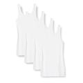 Amazon Essentials Damen Tanktop schlanke Passform, 4er-Pack, Weiß, XXL