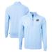 Men's Cutter & Buck Heather Powder Blue Omaha Storm Chasers Adapt Eco Knit Recycled Quarter-Zip Pullover
