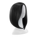 marioyuzhang Half Wigs for Black Women Human Hair Wig Bundles Party Wig Gradient Short Straight Hair Highlight Female Wig Cosplay Wig Realistic Straight with Flat Bangs Synthetic Colorful Cosplay
