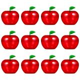 12 Pcs Apple Candy Box Gift Bags Gift Pouches Red Artificial Apples Fillable Baubles Candy Pouches Child