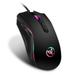 CHUANK Wired Gaming Mouse 7 Programmable Buttons Chroma RGB Backlit 3200 DPI Adjustable Comfortable Grip Ergonomic Optical PC Computer Gaming Mice with Fire Button Black