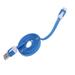 cable Durable Flat Noodle Micro USB Sync Quick Charger Cable for Tablet Smartphone Cell Phone MP3 Player (Blue)