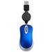Creative USB Wired Mouse Mini Telescopic Mouse Computer Notebook Mouse Portable Mouse (Blue)