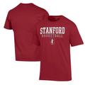 Men's Champion Cardinal Stanford Basketball Stack T-Shirt