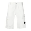 C.p. Company , Logo Patch Bermuda Shorts ,White male, Sizes: S, M, L