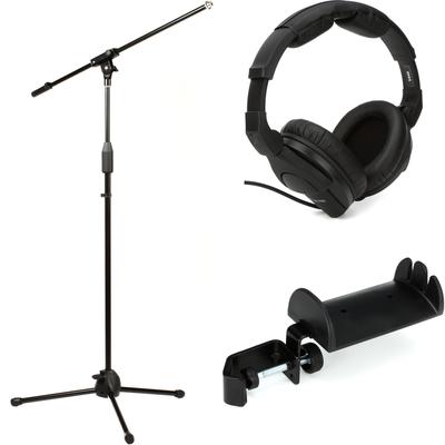 Sennheiser HD 280 Pro Closed-back Studio and Live Monitoring Headphones Mic Stand Bundle