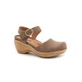 Wide Width Women's Mabelle Dressy Mule by SoftWalk in Taupe Nubuck (Size 7 W)