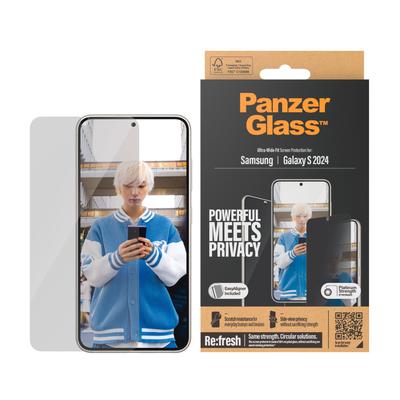 PANZERGLASS Displayschutzglas "Ultra Wide Fit Privacy Screen Protector" Displayfolien Displayschutzfolie, stoßfest, kratzbeständig farblos (transparent)