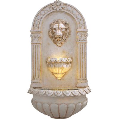 Gartenbrunnen UBBINK "AcquaArte ASSORO", weiß, Polyresin, Wasserspiele, Komplettset mit LED