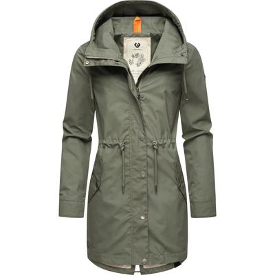 Parka RAGWEAR "Canny", Damen, Gr. L (40), grün (helloliv), Obermaterial: 65% Polyester, 35% Baumwolle, Innenfutter: 100% Polyester, modisch, figurumspielend Po-bedeckend, Langarm mit Knöpfen normaler Saum mit Druckknopf,verstellbar, Jacken,... Image