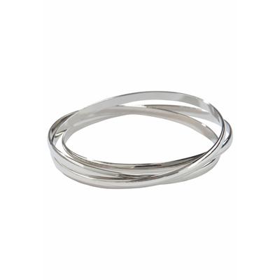 Armreif FIRETTI "ineinander verschlungen", grau (metallfarben), Armbänder, Damen, Metall Image