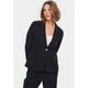 Kurzblazer SAINT TROPEZ "CelestSZ Blazer" Gr. XXL (44), blau (night sky) Damen Blazer