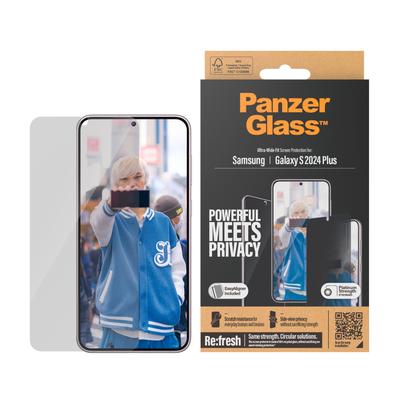 PANZERGLASS Displayschutzglas "Ultra Wide Fit Privacy Screen Protector" Displayfolien Displayschutzfolie, stoßfest, kratzbeständig farblos (transparent)