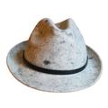 Anthropologie Accessories | Anthropologie 100%Wool Felt Grey Marble Fedora Hat One Size New Nwt | Color: Gray | Size: Os
