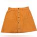 Madewell Skirts | Madewell Women's Size 6 Button Brown Mini Short A-Line Skirt | Color: Tan | Size: 6