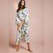 Anthropologie Dresses | Anthropologie Abthro Floreat Bird Print Dress Wrap Robe S | Color: Green/White | Size: S