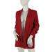 Nine West Jackets & Coats | Nine West Women's Open Front Suit Blazer Jacket Size Small Crimson Red Longline | Color: Red | Size: S