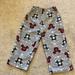 Disney Pajamas | Mickey Mouse Unisex Kids Fleece Sleep Pajama Pants Kids Size 3t Christmas Fuzzy | Color: Gray/Red | Size: 3tg