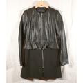 Zara Jackets & Coats | Nwot Zara Woman Xs Contrast Leather Effect Frock Coat | Color: Black | Size: Xs