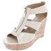 Michael Kors Shoes | Michael Kors Damita Platform Wedge Beige Sandals | Color: Cream | Size: 10