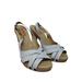 Michael Kors Shoes | Michael Kors Women's 9.5 B White Leather Sandals Ankle Strap High Heel | Color: White | Size: 9.5