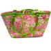 Lilly Pulitzer Bags | Adorable White Label Bag/Diaper Bag Blackjack Print | Color: Green/Pink | Size: Os